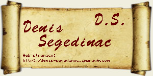 Denis Segedinac vizit kartica